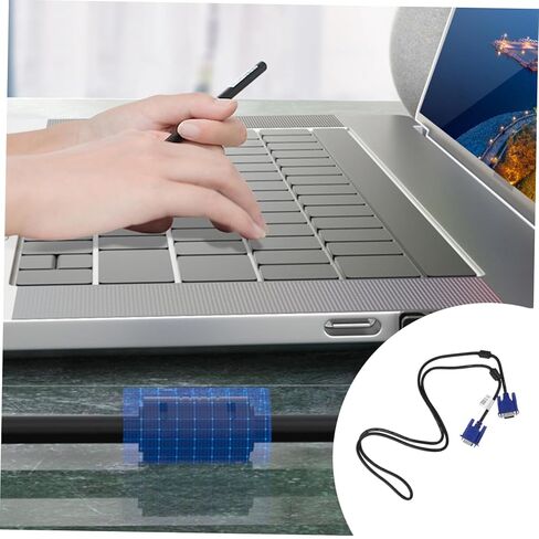 كابل موصل Vga متعدد الوظائف من Operitacx لشاشة العرض وجهاز العرض، سلك بيانات Vga متين مقاوم للتآكل لنقل شاشة الكمبيوتر المحمول in Kuwait