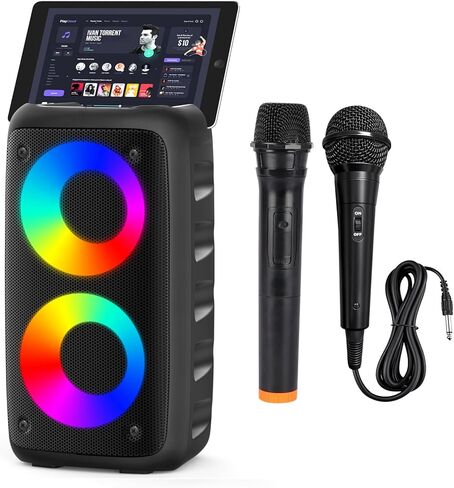 مكبر صوت بلوتوث Cinolink Shower، مكبر صوت محمول مقاوم للماء IPX6 مع أضواء صوت عالية الدقة RGB للمنزل والشواطئ ومكبرات صوت لاسلكية محمولة في الهواء الطلق in Kuwait