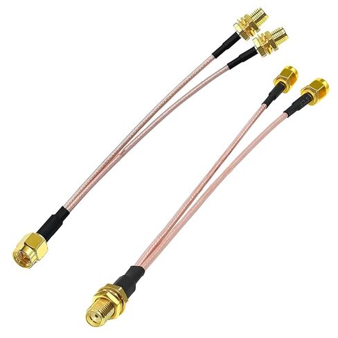 كابل RG316 Y نوع الخطان الموحد SMA أنثى إلى مزدوج SMA ذكر 1 إلى 2 أنثى لبطاقة شبكة أجهزة التوجيه 3G in Kuwait