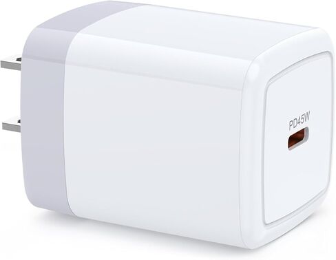 لشاحن iPhone كتلة شحن سريع، شاحن USB C بقدرة 45 واط، كتلة حائط سريعة لهاتف iPhone 17 Pro Max 17 Pro 17 Air 16e 16ProMax/Pro 16 Plus 15Pro Max/Pro/Plus Samsung Galaxy S25 A17 A16 Android Phone Plug in Kuwait