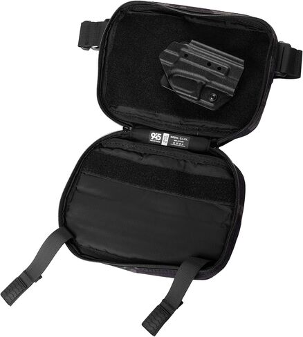حافظة 945 Industries Kydex لـ Glock 43/43x/43MOS/48/48MOS (جاهزة للبصريات) لوحة مرفقة بخطاف وحلقة لإخفاء حقائب الحمل/يمكن استخدامه بكلتا اليدين in Kuwait