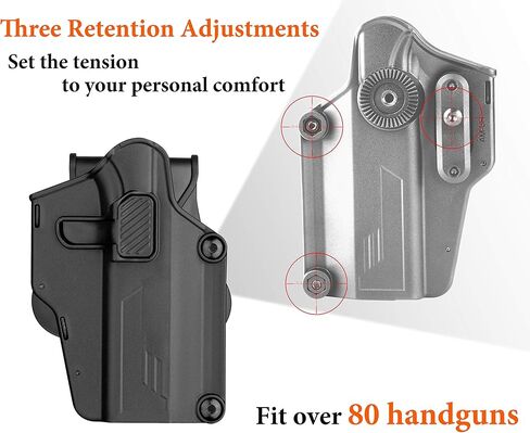 Gun Holster Compatible with S&W M&P 9mm 40 SD9 VE, SD40 VE, Glock 19/17/21/43X/23/44/45/48, Sig P365X/P365XL/P320, Springfield Hellcat Pro, Beretta 92FS, Taurus G3/TX22, 1911 in Saudi Arabia