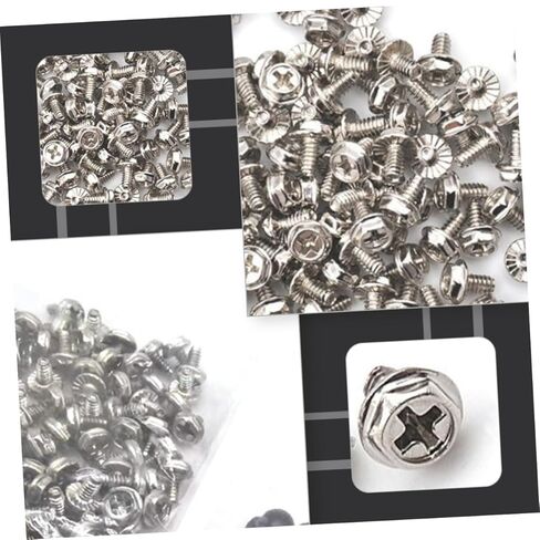 100pcs Pci Slot Mounting Screws Silver 6#-32 X 6mm Computer Case Fastener Replacement Screws for Power Supply and PC Maintenance in Saudi Arabia