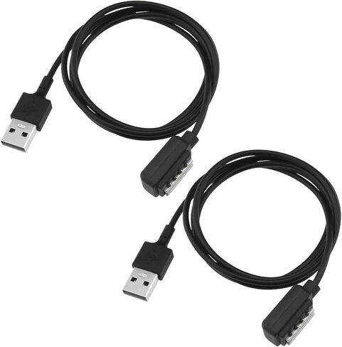 Create idea 2PCS 1m Magnetic Connector USB Charging Cable Compatible with Suunto 9 Spartan EON Core Ultra HR 9 Bar D5 Smart Watch - Black in Saudi Arabia