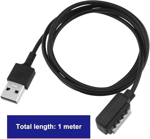 Create idea 2PCS 1m Magnetic Connector USB Charging Cable Compatible with Suunto 9 Spartan EON Core Ultra HR 9 Bar D5 Smart Watch - Black in Saudi Arabia