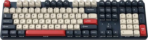Keychron KJ5 Wireless Mechanical Keyboard, 2.4 GHz Bluetooth QMK 100% Layout RGB, Hot-swappable Brown Switch Compatible with Mac Windows Linux, Non-Shine-Through PBT Keycaps for Gaming - Dark Blue in Saudi Arabia