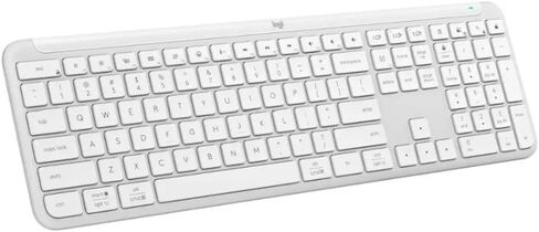 لوحة مفاتيح لاسلكية Logitech Signature Slim K950، تصميم أنيق، تبديل الكتابة بين الأجهزة، كتابة هادئة، بلوتوث، أنظمة تشغيل متعددة، Windows، Mac، Chrome - أبيض فاتح (متجدد) in Kuwait