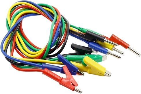 5pcs 1M Long Alligator Clip to Banana Test Cable Pair for Multimeter in Saudi Arabia