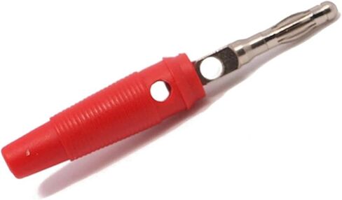 10Pcs 4mm Banana Black Red Solderless Side Stackable Connector in Saudi Arabia
