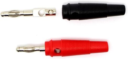 10Pcs 4mm Banana Black Red Solderless Side Stackable Connector in Saudi Arabia
