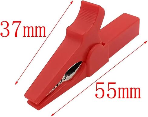 10 قطعة/الوحدة 55 مللي متر التمساح كليب بطارية اختبار التمساح المشبك موصل ل 4 مللي متر الموز المتعدد التحقيق اختبار الكهربائية (الأحمر 10 قطعة) in Kuwait