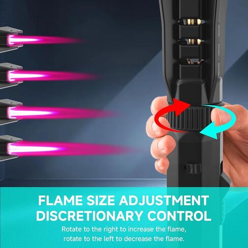 Torch Cool Lighter, Windproof Refillable Butane Jet Flame Lighters, 360° Inverted Ignition, Safety Lock, Adjustable Straight Flame for Candles BBQ Baking, Camping, Gift(Silver) in Saudi Arabia