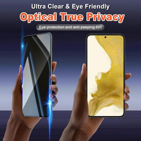 2 Pack Privacy Screen Protector for Samsung Galaxy s22 |Anti-Spy Tempered Glass Anti-Scratch, 9H Hardness & Easy Installation in Saudi Arabia
