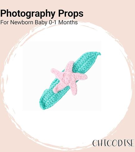 الدعائم التصوير الفوتوغرافي لحورية البحر لحديثي الولادة - مجموعة ملابس التقاط الصور للأطفال من الكروشيه جلسات تصوير للفتيات الرضع in Kuwait