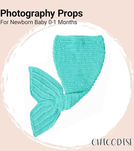 الدعائم التصوير الفوتوغرافي لحورية البحر لحديثي الولادة - مجموعة ملابس التقاط الصور للأطفال من الكروشيه جلسات تصوير للفتيات الرضع in Kuwait