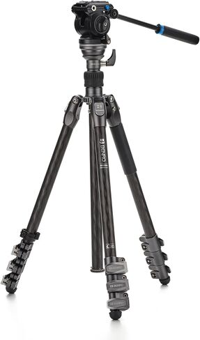 مجموعة حامل فيديو ثلاثي القوائم ومونوبود من سلسلة Benro Rhino CF One مع رأس سائل S2 PRO - أرجل قفل قلاب من ألياف الكربون مكونة من 4 أقسام، تحويل مونوبود (FRHN14CFS2PRO) in Saudi Arabia