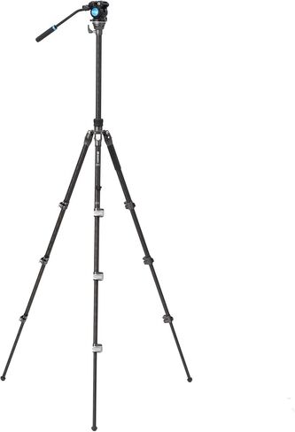 مجموعة حامل فيديو ثلاثي القوائم ومونوبود من سلسلة Benro Rhino CF One مع رأس سائل S2 PRO - أرجل قفل قلاب من ألياف الكربون مكونة من 4 أقسام، تحويل مونوبود (FRHN14CFS2PRO) in Saudi Arabia