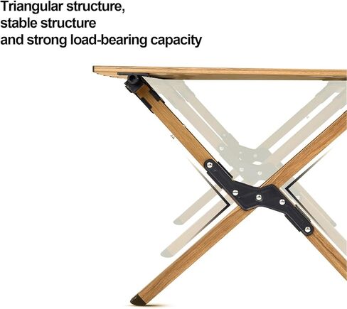 Folding Camping Table, Roll-Up Folding Table with Carry Bag, Portable Aluminum Picnic Table, Low Height Beach Table for Outdoor Use, Travel, BBQ & Hiking, Easy Assembly (Natural) in Kuwait