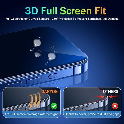 GARYOG 2 Pack Privacy Screen Protector for iPhone 17 Pro Max,25° Anti-Spy Tempered Glass with Camera Protector & Magnetic Ring - Easy Installation | Military-Grade 9H Hardness | Scratch-Resistant. in Saudi Arabia