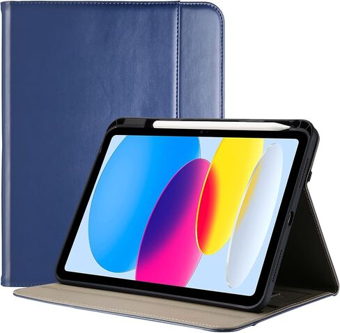 حافظة ProCase لجهاز iPad A16 الجيل الحادي عشر 11 بوصة 2025/iPad الجيل العاشر 10.9 بوصة 2022 مع حامل قلم رصاص، حافظة جلدية PU لجهاز iPad 11/10 غطاء حامل ذكي مع حزام يد وجيب أمامي - بني in Kuwait