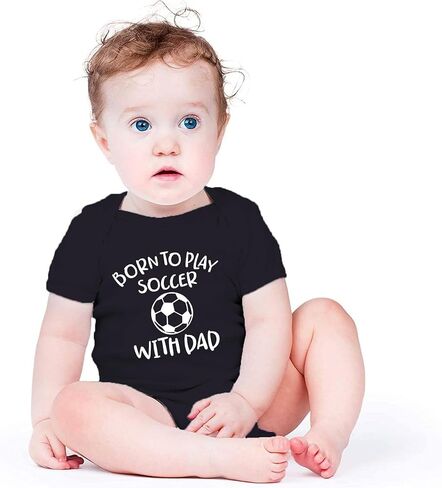 Daddy Soccer Baby Bodysuit I Love My Daddy Baby Bodysuits Soccer Clothes Dad Babies Romper Unisex in Kuwait