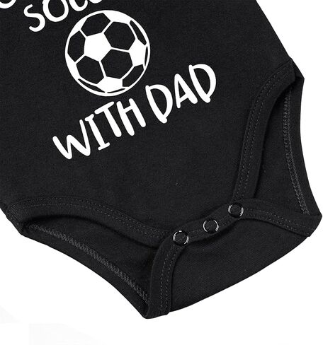 Daddy Soccer Baby Bodysuit I Love My Daddy Baby Bodysuits Soccer Clothes Dad Babies Romper Unisex in Kuwait