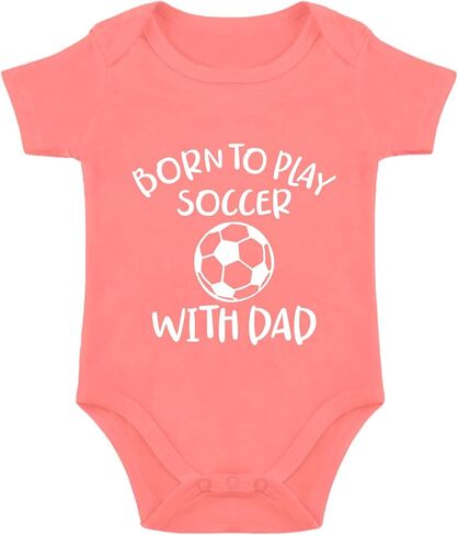 Daddy Soccer Baby Bodysuit I Love My Daddy Baby Bodysuits Soccer Clothes Dad Babies Romper Unisex in Kuwait