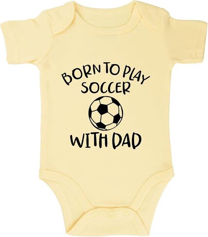 Daddy Soccer Baby Bodysuit I Love My Daddy Baby Bodysuits Soccer Clothes Dad Babies Romper Unisex in Kuwait