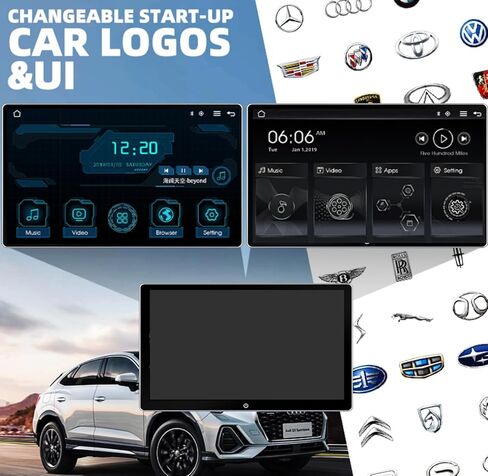 10.1 Inch Car TV Monitor, Android 12 Tablet, Back Seat Entertainment System with WiFi, Touch Screen, Bluetooth, USB/Hdmi in /2pcs Monitor in Saudi Arabia