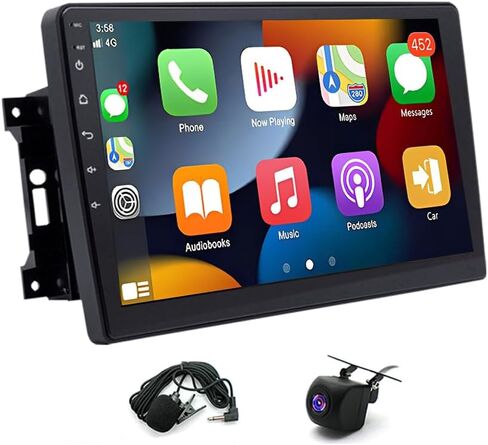 Car Stereo Radio for 2008-2012 Jeep Liberty, 10 Touchscreen for Liberty Radio with Wireless Apple Carplay Android Auto Support, GPS, HiFi, Bluetooth, FM, SWC, Backup Camera 4+64G in Saudi Arabia