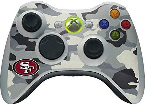 غلاف Skinit المخصص للألعاب متوافق مع وحدة التحكم اللاسلكية Xbox 360 - تصميم مموه مرخص رسميًا من NFL San Francisco 49ers in Kuwait