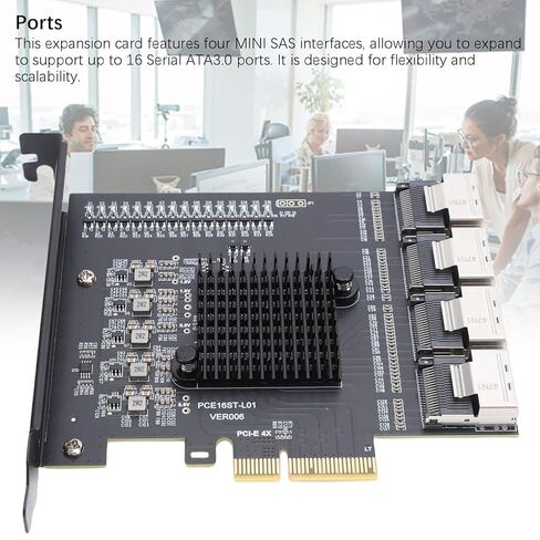 محول Yunseity PCIE إلى SFF 8087، بطاقة توسيع MINI SAS ذات 4 منافذ مع دعم 16 منفذ Serial ATA 3.0، لأنظمة 10 11 2003 in Kuwait
