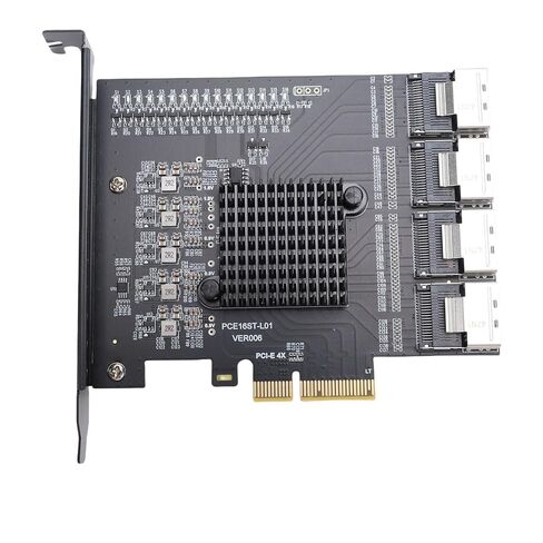 محول Diyeeni PCIE إلى 4 منافذ MINI SAS SFF 8087، وبطاقة توسيع PCIE 3.0 X4، يمكن أن يتوسع إلى 16 منفذًا Serial ATA 3.0، ومحول SFF 8087 لنظام التشغيل Windows 10 11 2003 وLinux in Kuwait