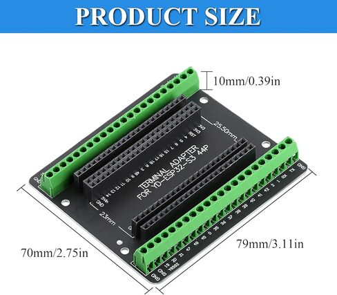 5 قطعة ESP32 S3 لوحة القطع GPIO 1 إلى 2 متوافق مع لوحة تطوير 44 دبوس ، وحدة N8R2/N16R8 ، مجموعة لوحة توسيع ESP32 in Kuwait