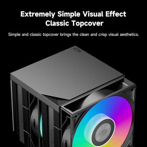 PCCOOLER CPU Air Cooler Dual Tower, 6×6mm Heatpipes, 120mm ARGB PWM Fan, Copper Reflow Base, Anti-Deformation Bracket, Intel LGA1851/1700 & AMD AM5 Compatible (RT620Pro TC ARGB Black) in Saudi Arabia