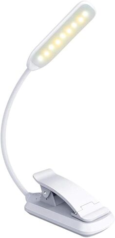 مصباح قراءة LED قابل لإعادة الشحن USB من Cabilock، ضوء كتاب أبيض بمشبك 88 × 40 × 220 مم، ضوء ليلي للعناية بالعين مع مشبك لغرفة النوم ومكتب الدراسة in Kuwait