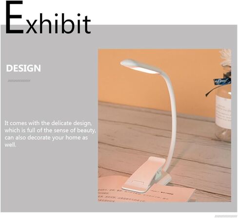 مصباح قراءة LED قابل لإعادة الشحن USB من Cabilock، ضوء كتاب أبيض بمشبك 88 × 40 × 220 مم، ضوء ليلي للعناية بالعين مع مشبك لغرفة النوم ومكتب الدراسة in Kuwait