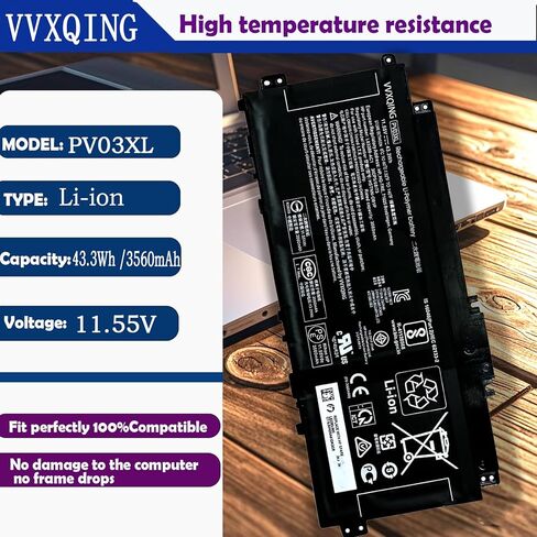 PV03XL PP03XL استبدال بطارية الكمبيوتر المحمول HP Pavilion x360 13-BB 14-DV 14-DW 14-DK 14M-DW 13-bb0xxx 14-dv0xxx 14-dw0xxx14m-dw0xxx 14M-DW0023DX PVO3XL 14m-dw0013dx dw1013dx L83393-005 in Saudi Arabia