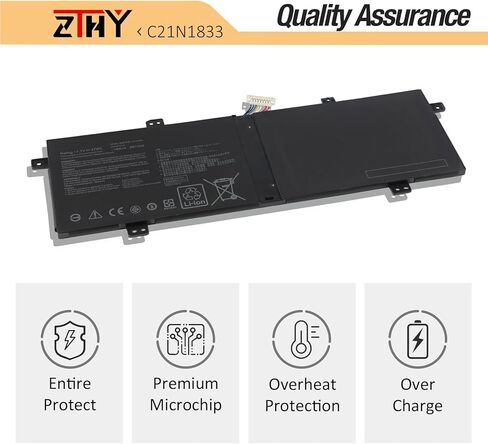 C21N1833 استبدال بطارية ASUS ZenBook 14 UM431 UM431D UM431DA UX431 UX431F UX431FA UX431FL UX431FN UX431D UX431DA VivoBook S14 S431 S431F S431FA S431FL X431 X431F X431FA X431FL C21PtJH 47 واط ساعة in Saudi Arabia