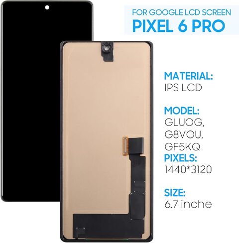 TFT for Google Pixel 6 Pro Screen Replacement GLUOG, G8VOU, GF5KQ 6.7" LCD Display Touch Digitizer Assembly(Not Fingerprint) in Saudi Arabia