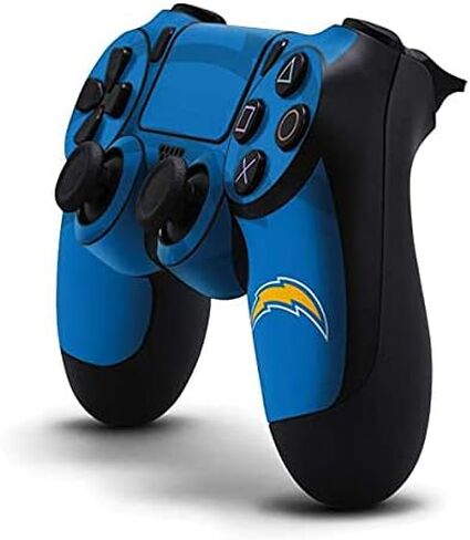 ملصق Skinit المخصص للألعاب متوافق مع وحدة تحكم PS4 - تصميم مزدوج الرؤية مرخص رسميًا من NFL Los Angeles Chargers in Kuwait