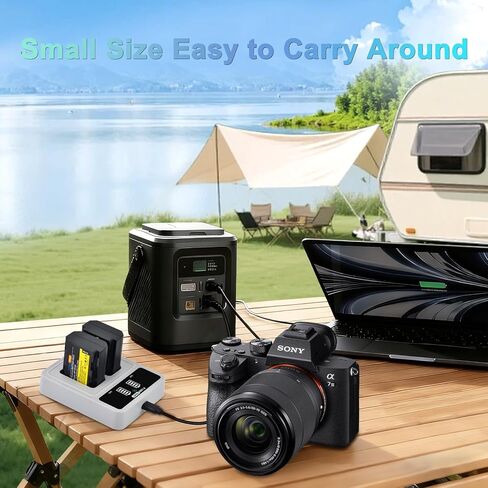 عبوتان من بطارية NP-FZ100 مع شاحن مزدوج LED متوافق مع كاميرات Sony A1 وA9 II وA7R III وA7R IV وA7R V وA7S III وA7 III وA7 IV وA6600 وA7C in Kuwait