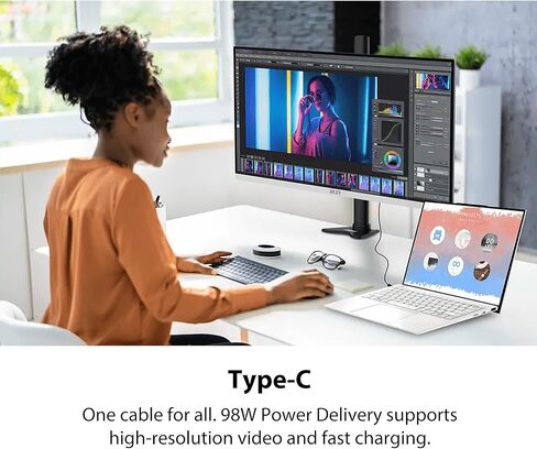 msi Modern MD27UPHW 27-inch IPS 3840 x 2160 (UHD) Computer Monitor,60 Hz,Adaptive-Synch,Display HDR 400,HDMI,DisplayPort,VESA Mountable,Height Adjustable,Speaker,White in Saudi Arabia