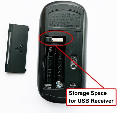 2.4GHz USB Wireless Mouse, Bats Halloween Pattern, Ergonomic Slim Computer Mice for Kids in Saudi Arabia