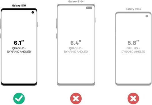 حافظة OtterBox Pursuit Series لهاتف Galaxy S10 (فقط) - عبوة البيع بالتجزئة - شفاف/أسود in Kuwait