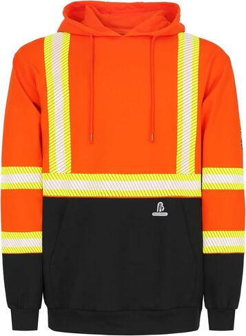 Hoodies Focomal Fr Pullover الرؤية العالية 7.5 أوقية خفيفة الوزن غير الصوف Hi Vis Flame مقاومة للبلوزات المقنع in Saudi Arabia