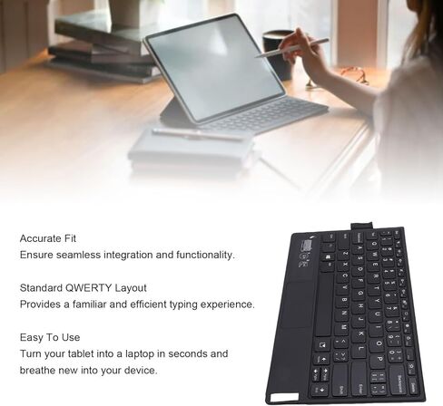 لوحة مفاتيح بلوتوث تعمل باللمس مناسبة للكمبيوتر اللوحي Thinkpad X1 Fold، تصميم QWERTY دقيق ولوحة مفاتيح بلوتوث لاسلكية محمولة قابلة لإعادة الشحن مع تصميم مفتاح كامل in Kuwait