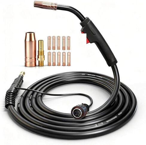10ft 15ft MIG WELDING GUN 180A replacement for Titanium unlimited 200, MIG 140/170 Professional MP Welders.64804 64805 64806 Applicable to K530-6 style parts (K530-6-15ft5Core) in Saudi Arabia