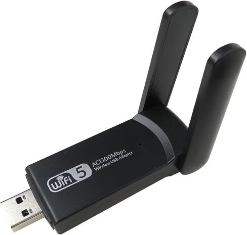 محول واي فاي USB لاسلكي، 1200 ميجابت في الثانية هوائيات 5Dbi مزدوجة 5 جيجا هرتز/2.4 جيجا هرتز محول واي فاي للكمبيوتر المكتبي والكمبيوتر المحمول ويندوز XP/Vista/Linux/Win7/Win8/Win8.1/Win10/Win11 in Saudi Arabia