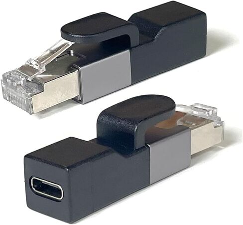 محول USB C إلى إيثرنت بسرعة 1000 ميجابت في الثانية، محول RJ45 إلى USB-C لشبكة الإنترنت LAN، موصل ذكر من النوع C إلى RJ45 لجهاز MacBook Pro/Chromebook، دونجل شبكة Thunderbolt 3 من النوع C (قطعة واحدة) in Saudi Arabia